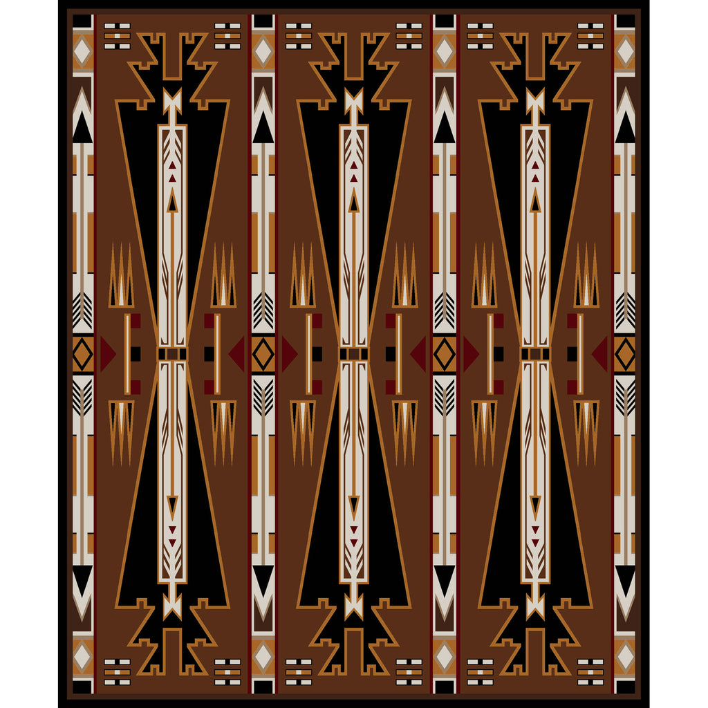Horse Thieves - Brown American Dakota Rugs