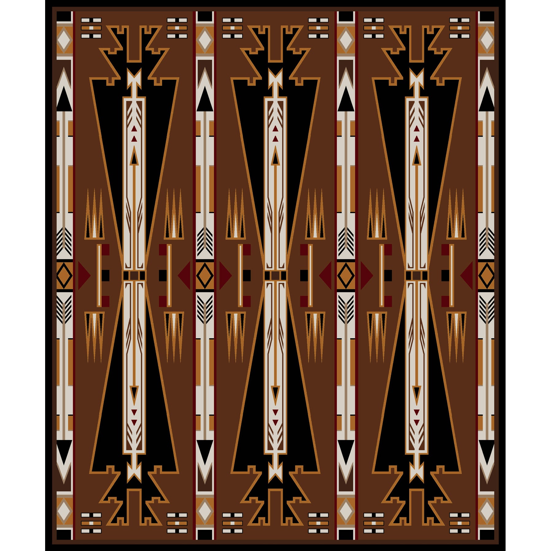 Horse Thieves - Brown American Dakota Rugs