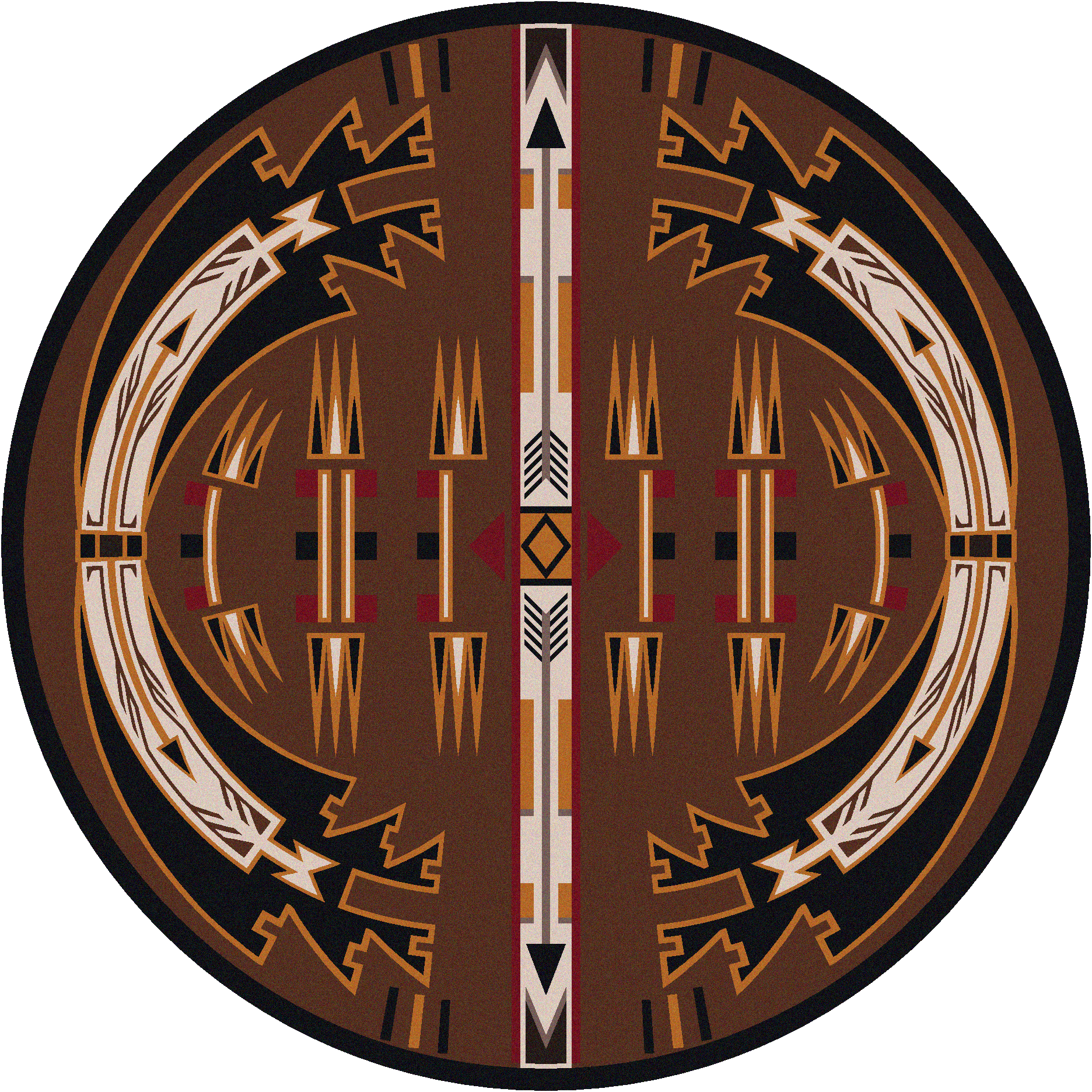 Horse Thieves - Brown American Dakota Rugs