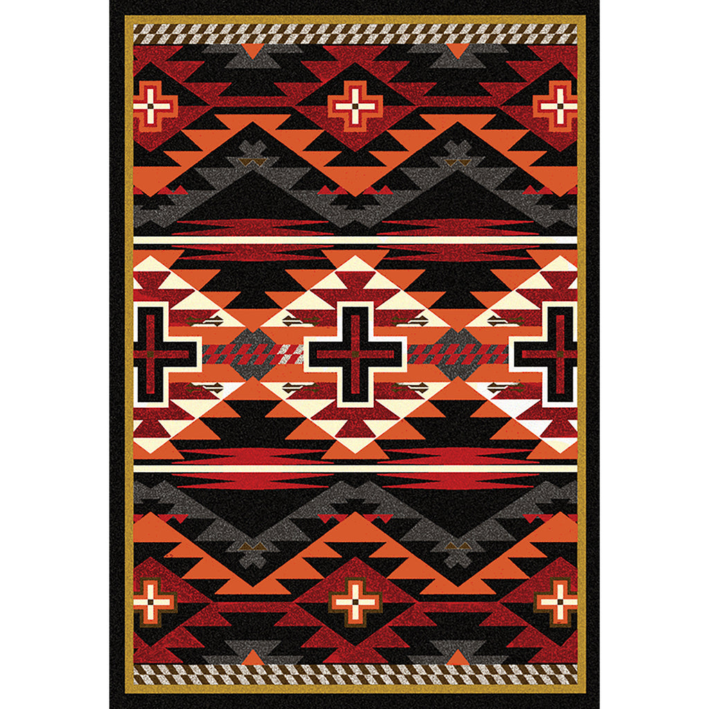 Rustic Cross - Black American Dakota Rugs