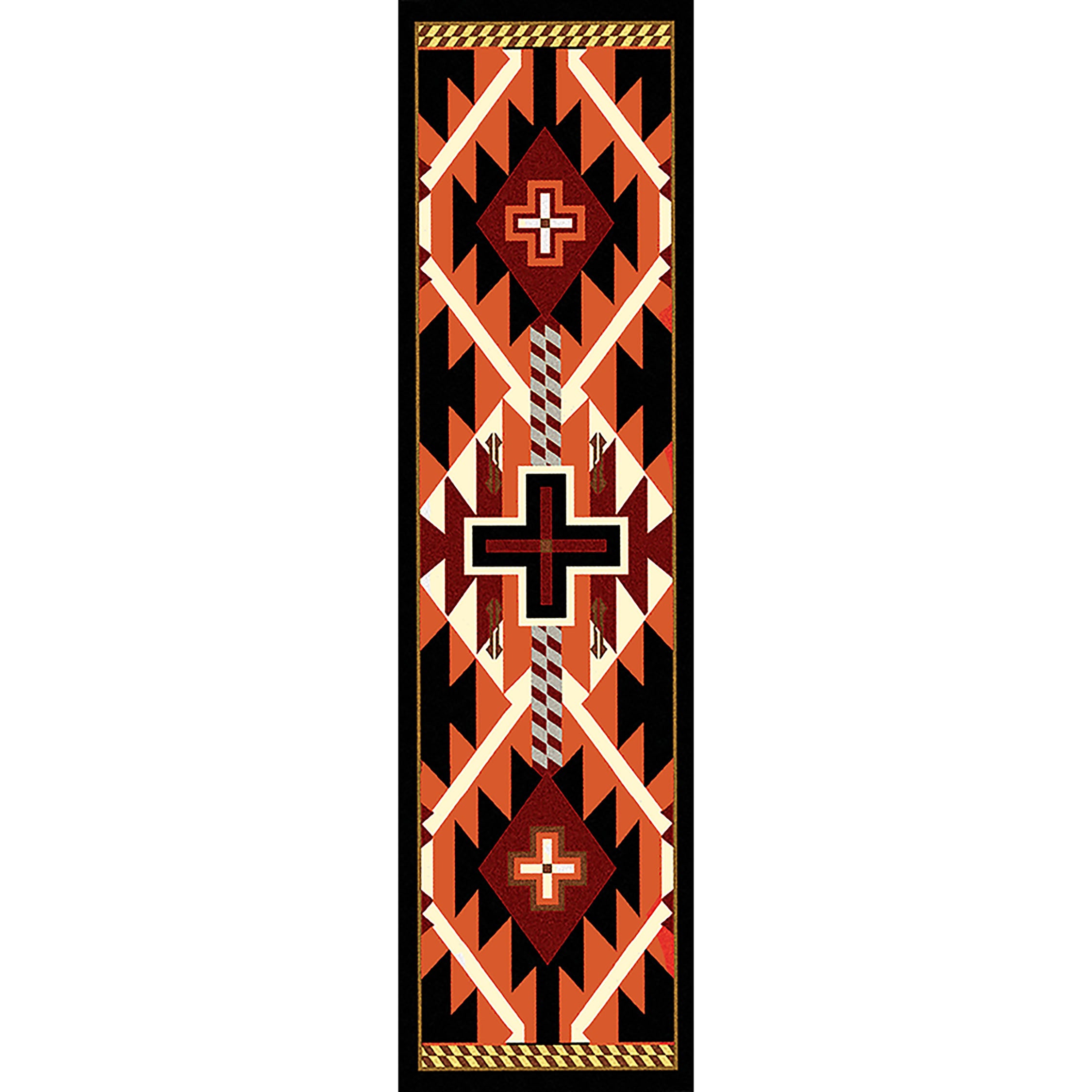 Rustic Cross - Black American Dakota Rugs