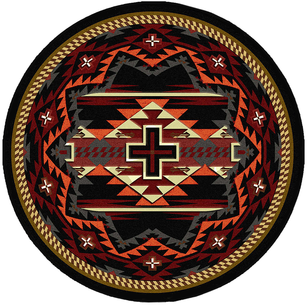 Rustic Cross - Black American Dakota Rugs