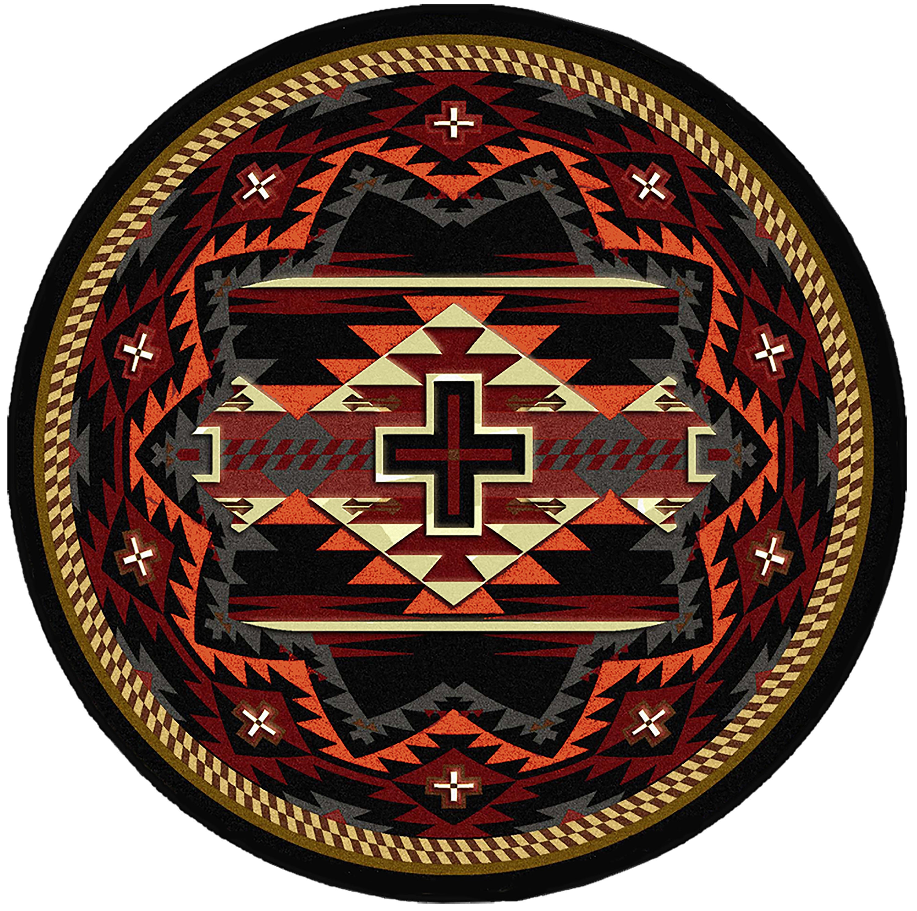 Rustic Cross - Black American Dakota Rugs