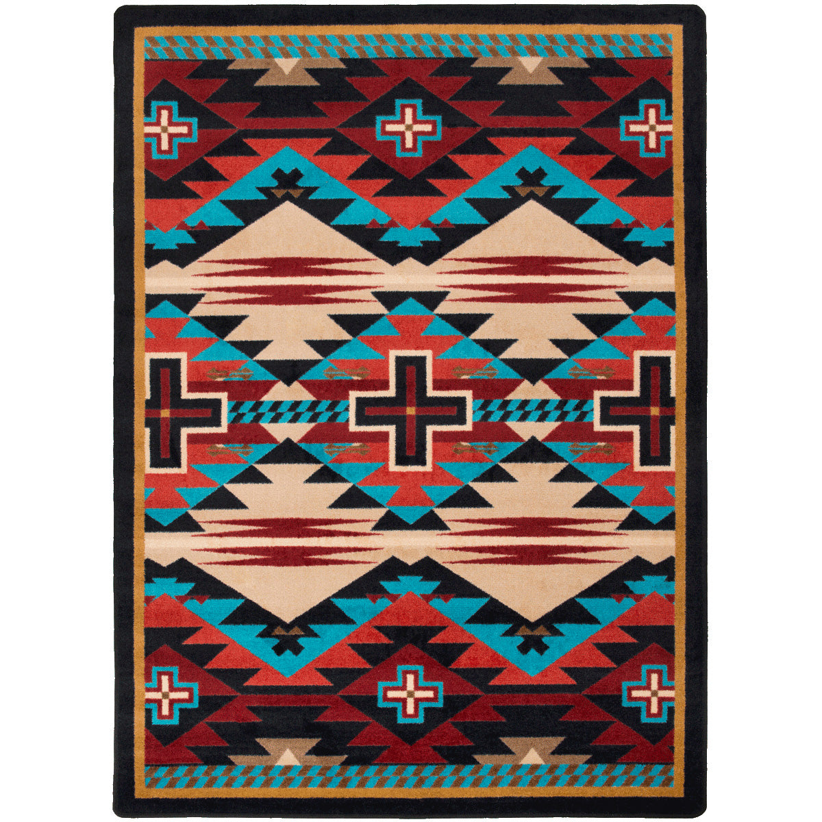 Rustic Cross - Blue American Dakota Rugs