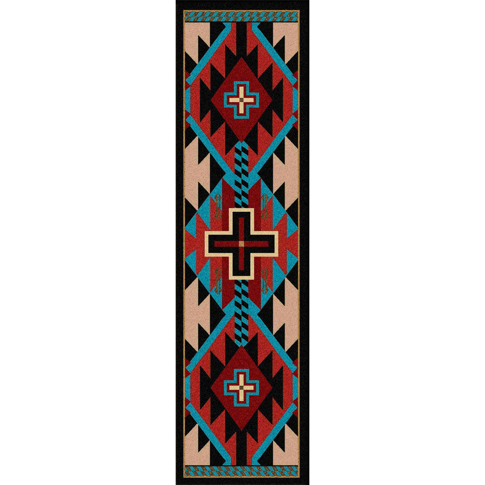Rustic Cross - Blue American Dakota Rugs