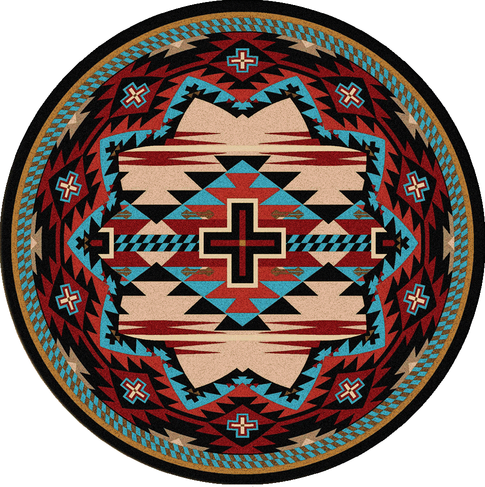 Rustic Cross - Blue American Dakota Rugs