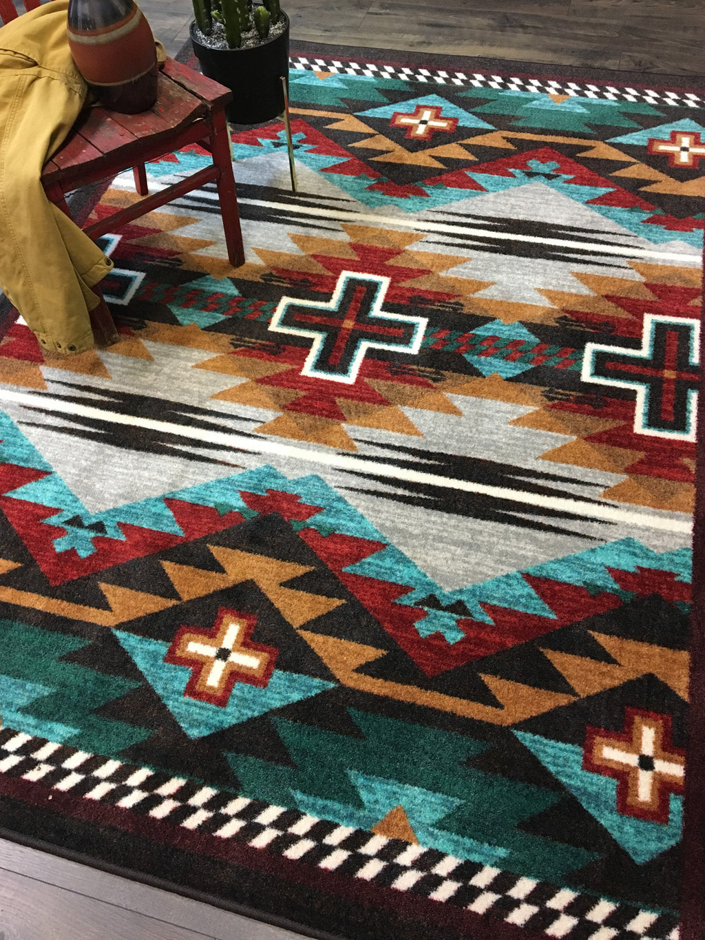 Rustic Cross OKA - Electric American Dakota Rugs