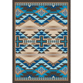 Rustic Cross - Indigo Turquoise American Dakota Rugs