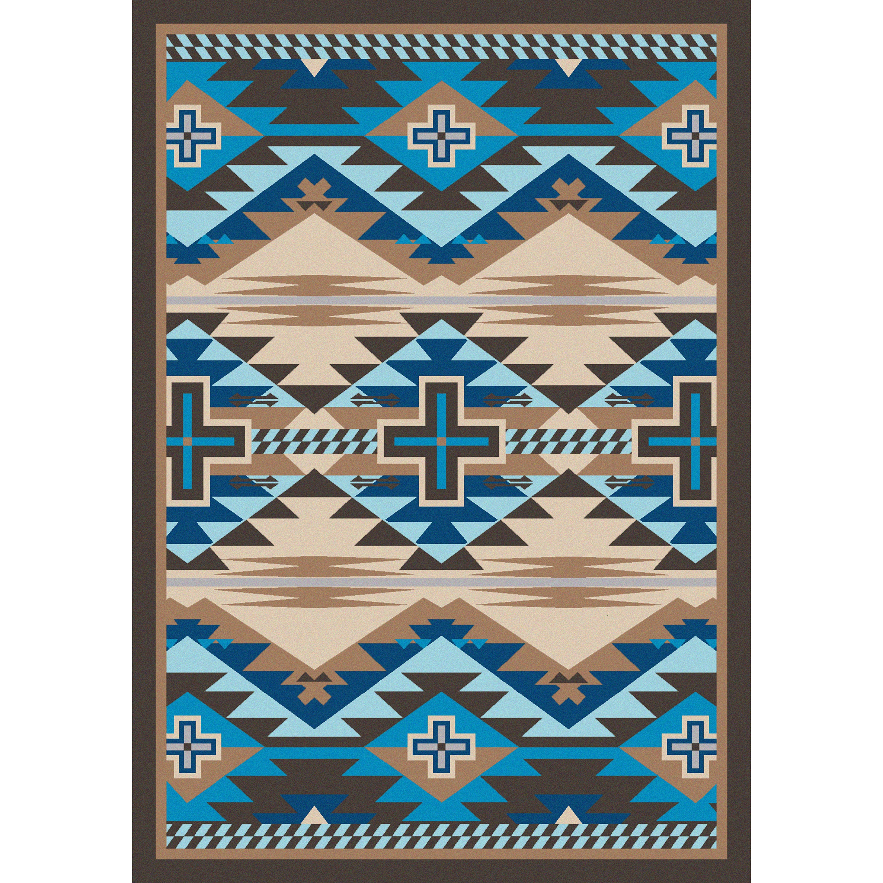 Rustic Cross - Indigo Turquoise American Dakota Rugs