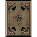 Pine Cone Bears American Dakota Rugs
