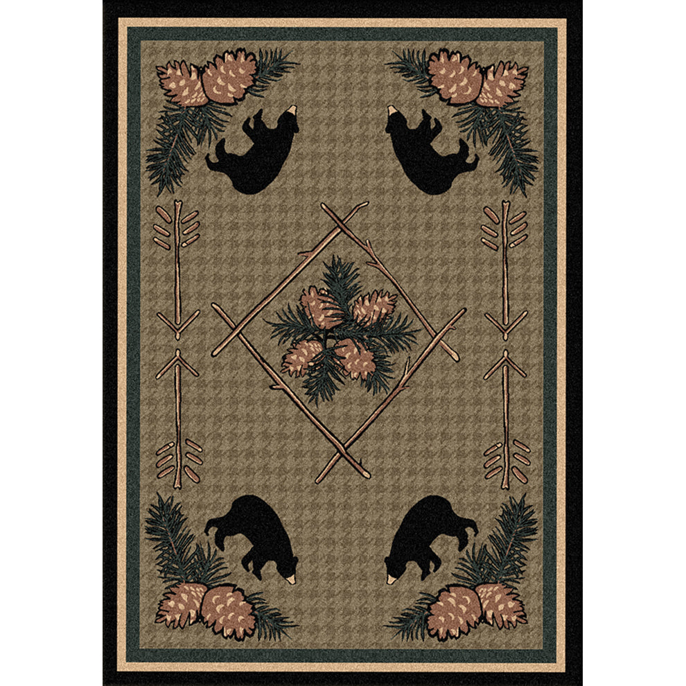 Pine Cone Bears American Dakota Rugs