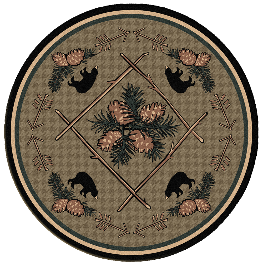 Pine Cone Bears American Dakota Rugs