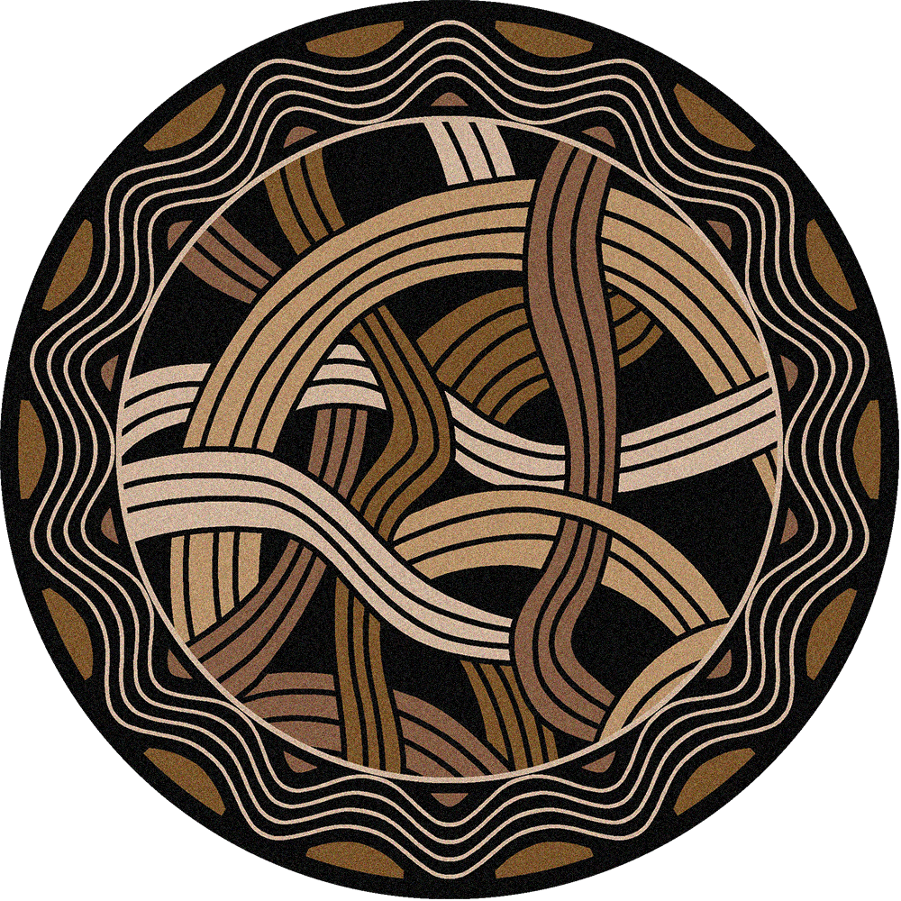 Hand Coiled - Black American Dakota Rugs