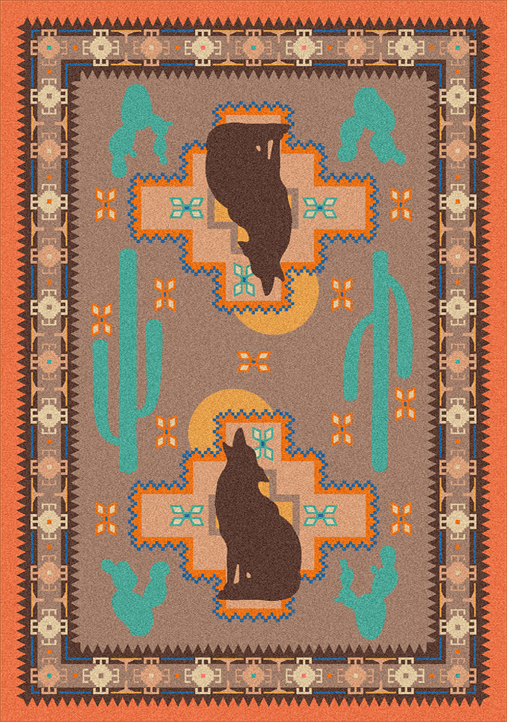 Howl at the Moon - Desert Rose American Dakota Rugs