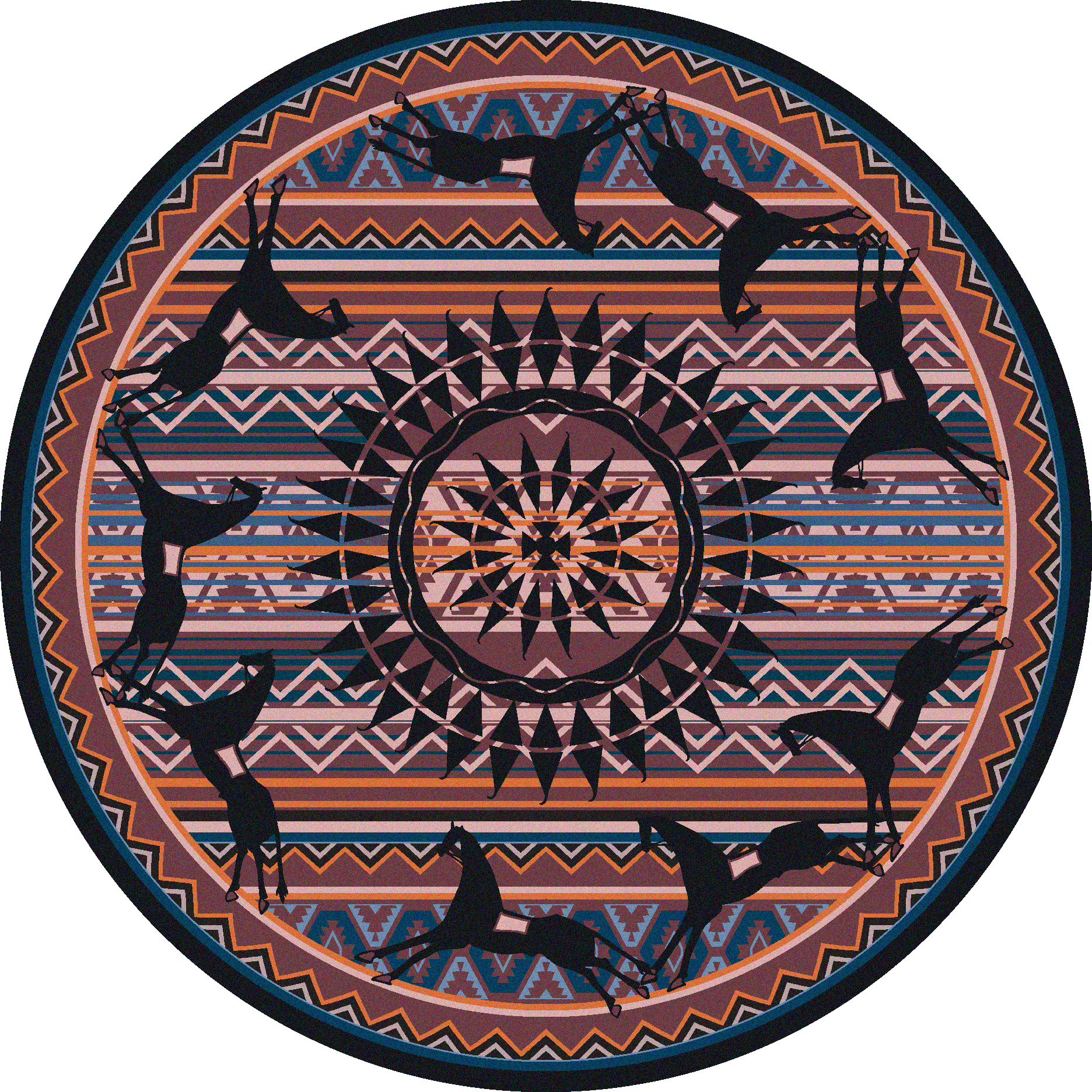 Ghost Rider - Plum American Dakota Rugs