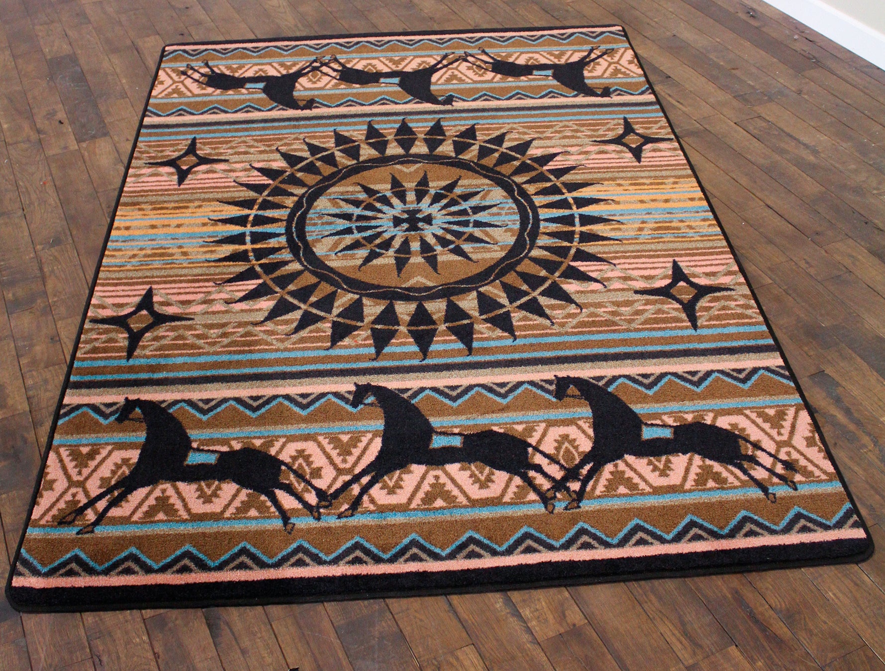 Ghost Rider - Turquoise American Dakota Rugs