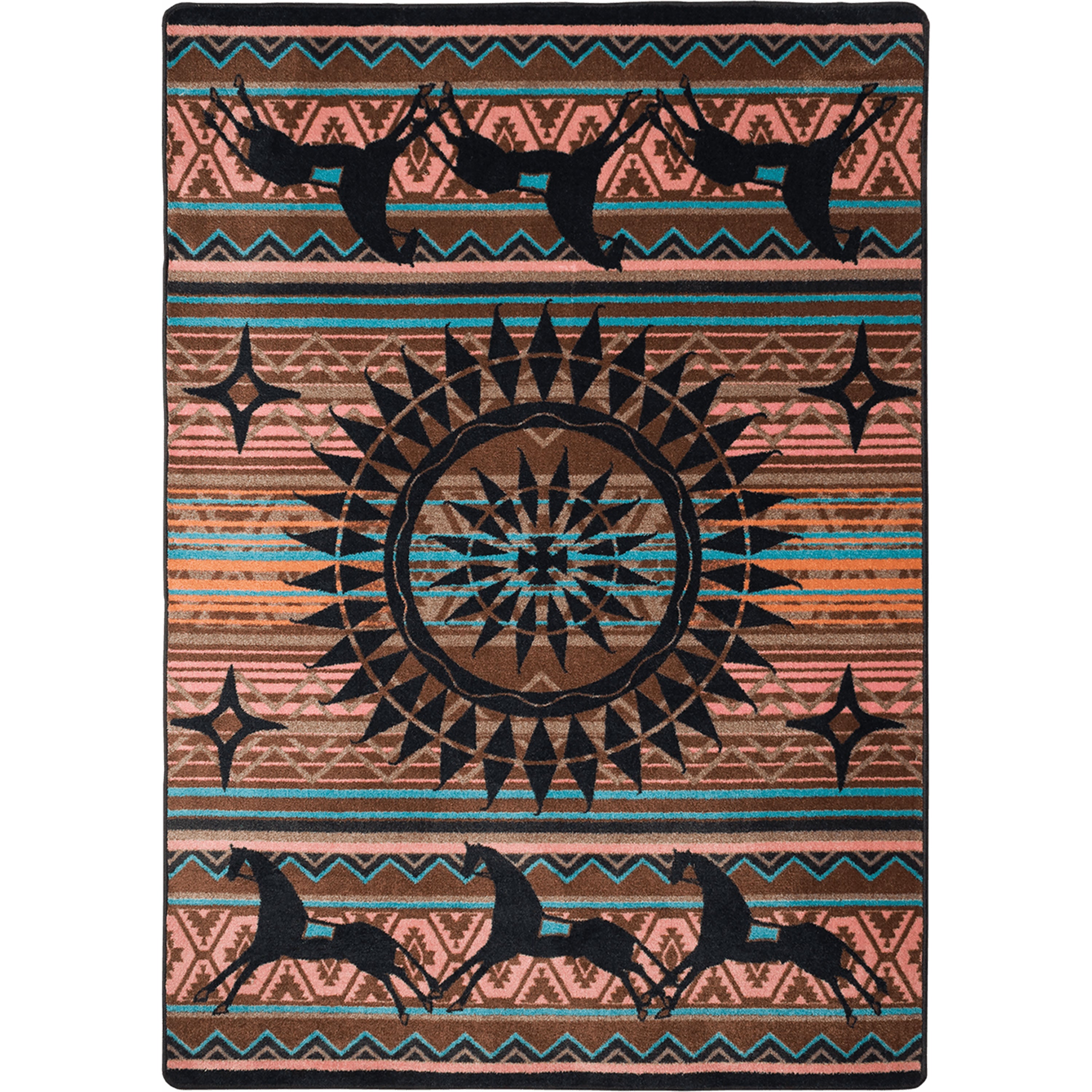 Ghost Rider - Turquoise American Dakota Rugs