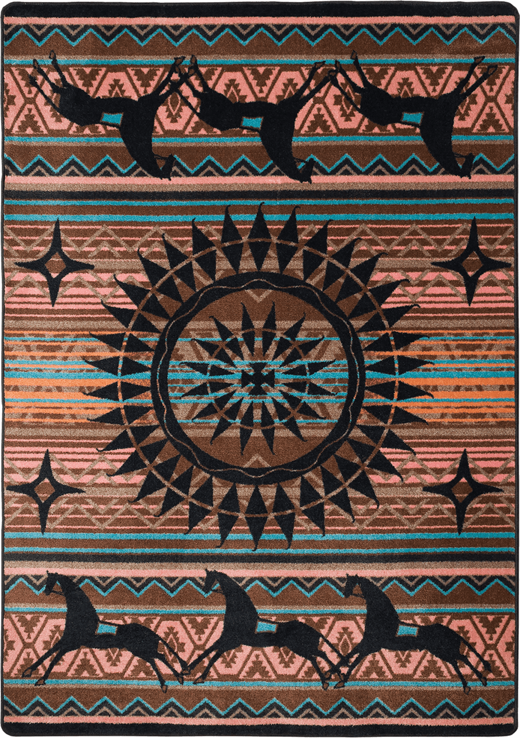 Ghost Rider - Turquoise American Dakota Rugs