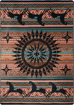 Ghost Rider - Turquoise American Dakota Rugs