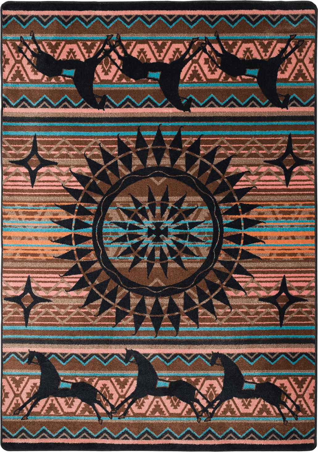 Ghost Rider - Turquoise American Dakota Rugs