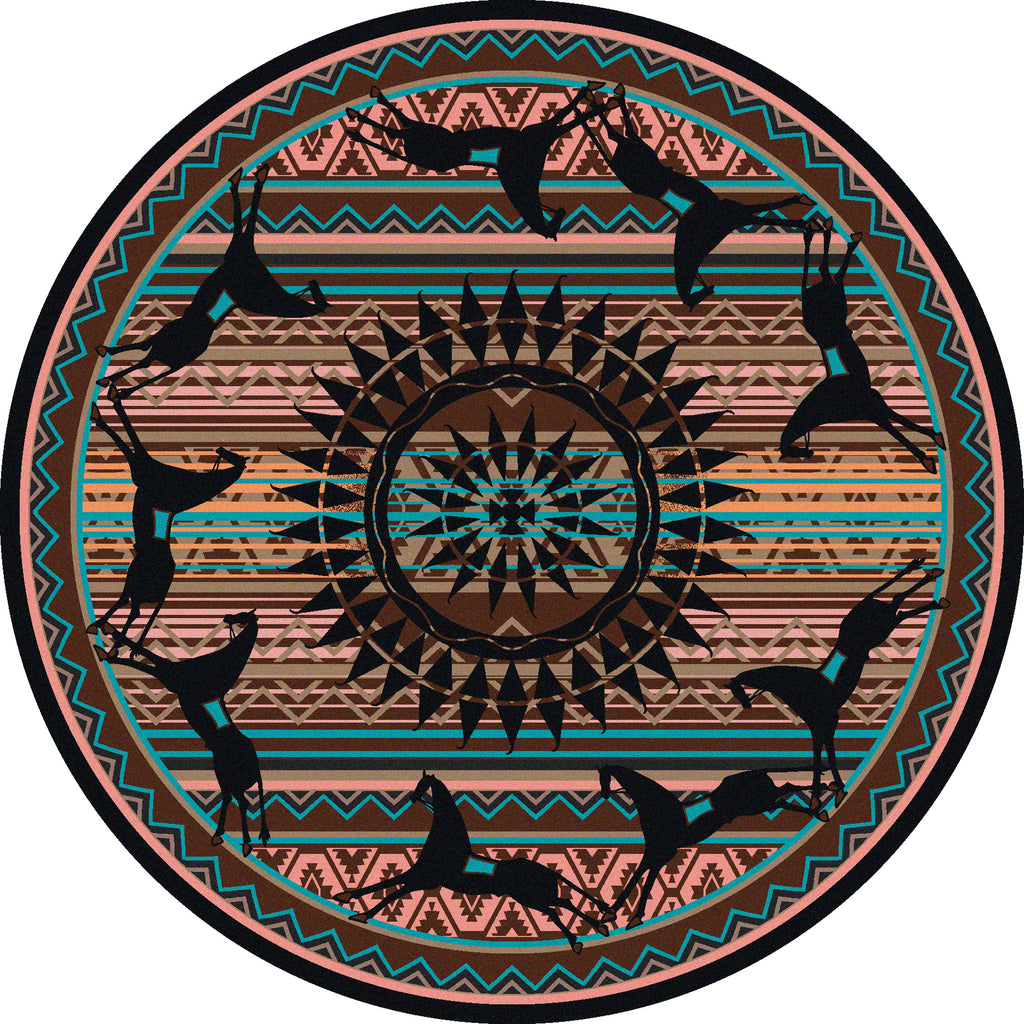 Ghost Rider - Turquoise American Dakota Rugs