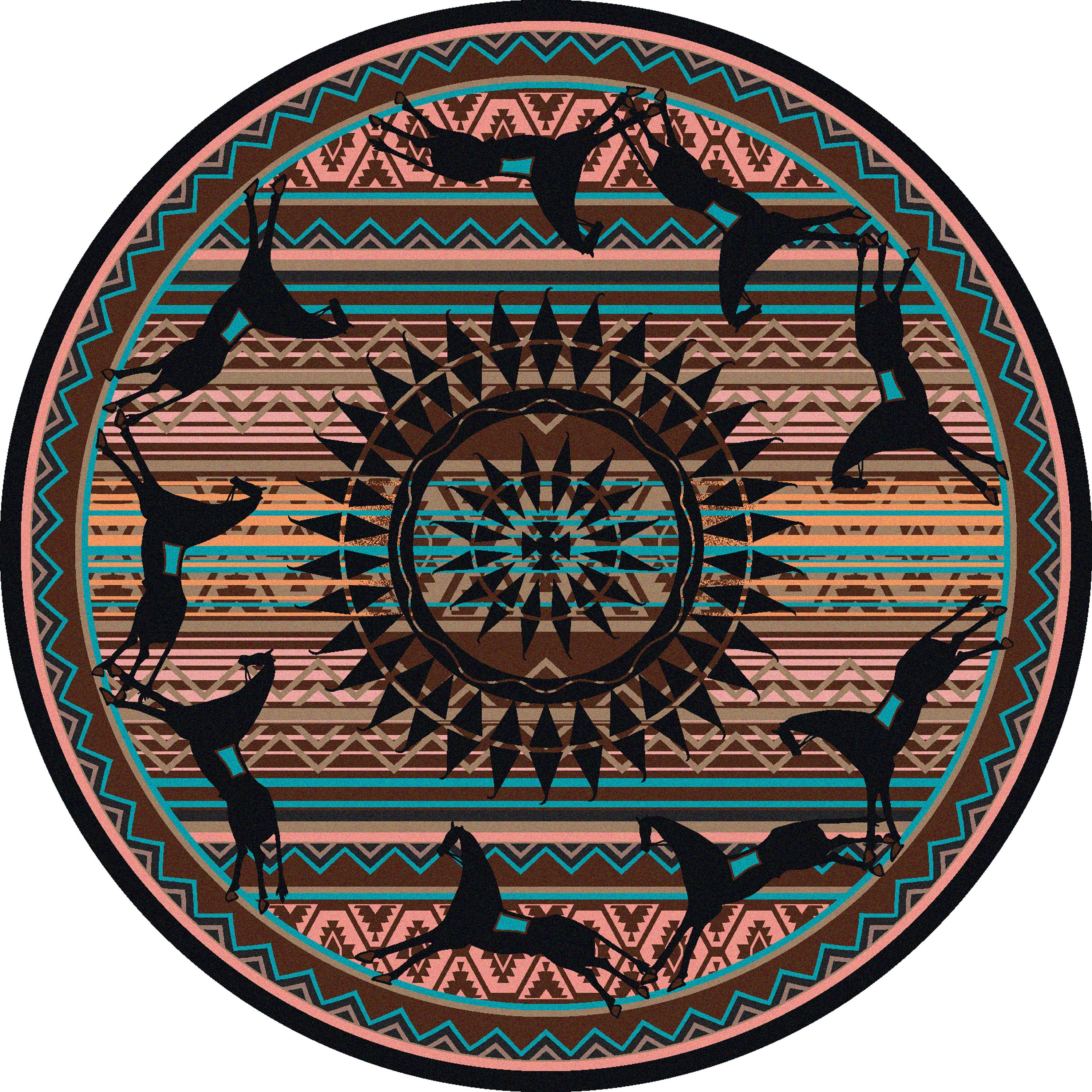 Ghost Rider - Turquoise American Dakota Rugs