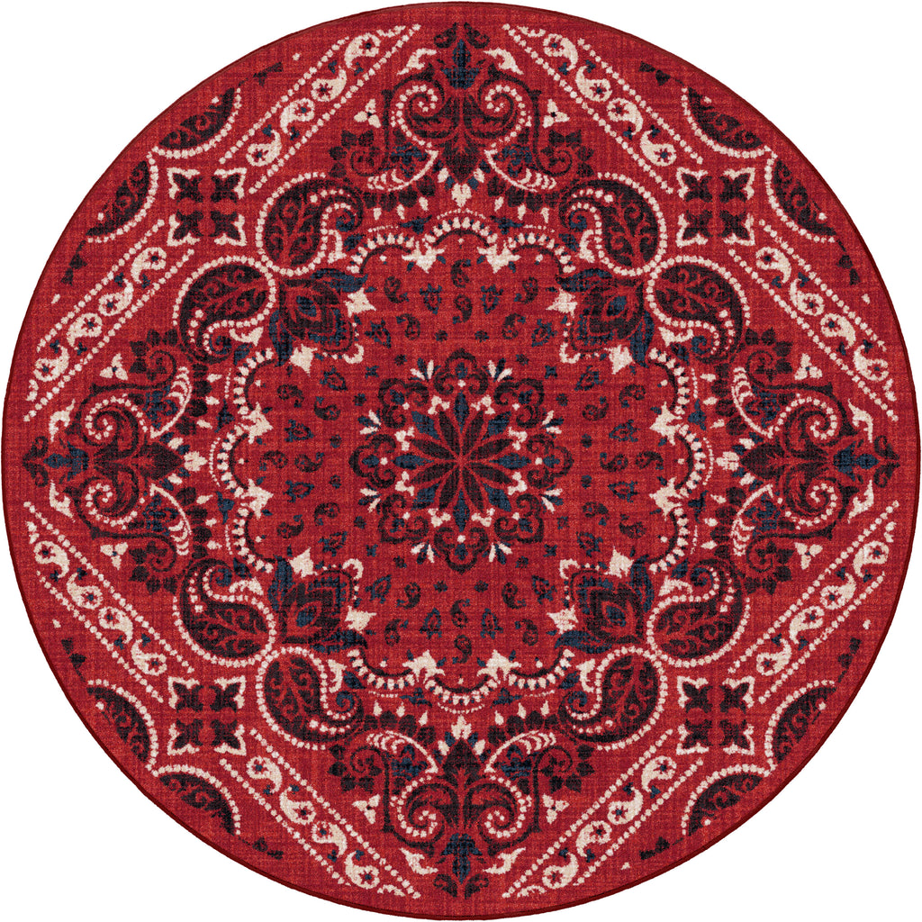 Kerchief Rodeo Red American Dakota Rugs