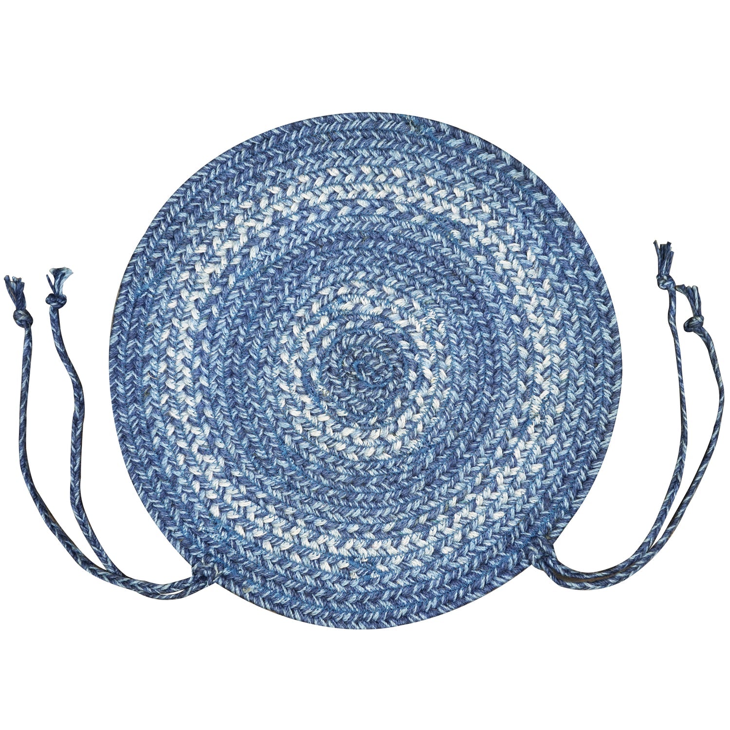 15x15 Denim Chairpad Set of 2 Homespice Rugs