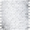 Mythos 3D Brushed Aluminum  Stack Mosaic 12 x 12 Elysium