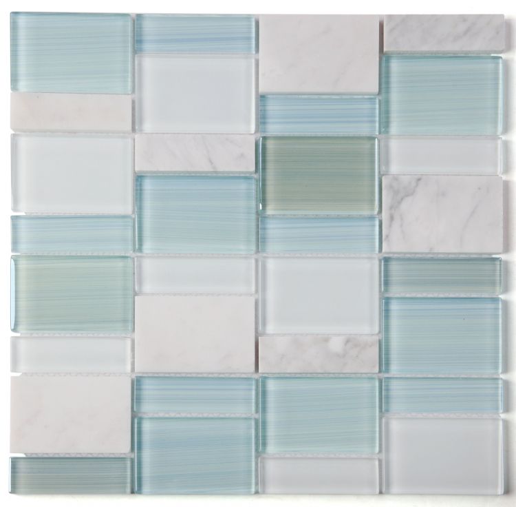 Prime Blue New Glass Mosaic 11.75 x 11.75 Elysium