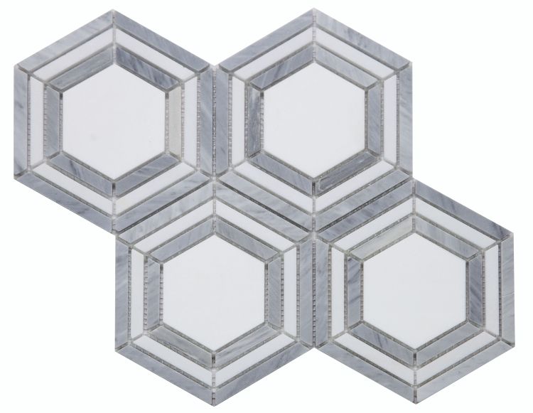 Nancy Blue Marble Mosaic 10.75 x 12.25 Elysium