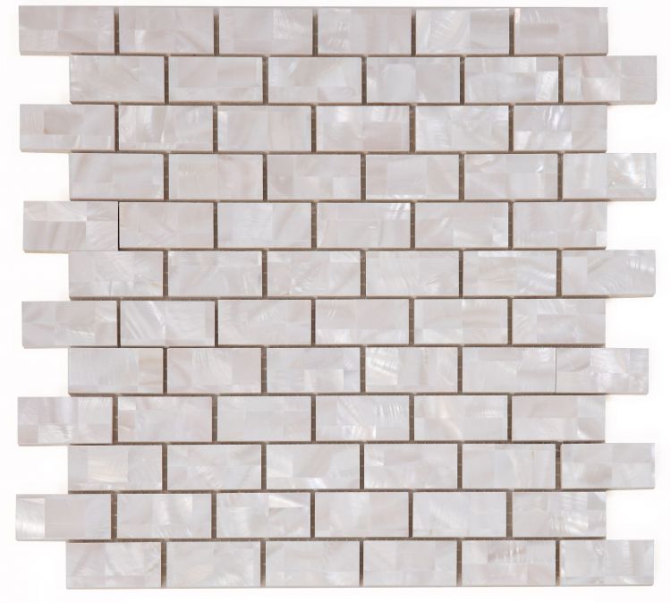 Pearl Large Brick Mosaic 11.75 x 11.75 Elysium
