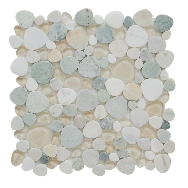 Peach Spring Pebble Mosaic 12 x 12 Elysium