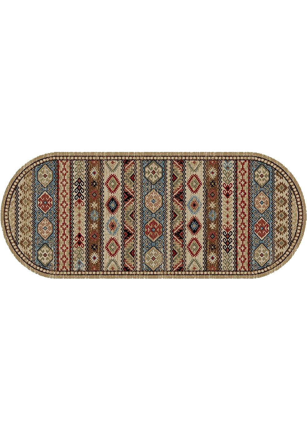 Chiseled Rock Multi 2 x 5 Oval Rug Mayberry Rug