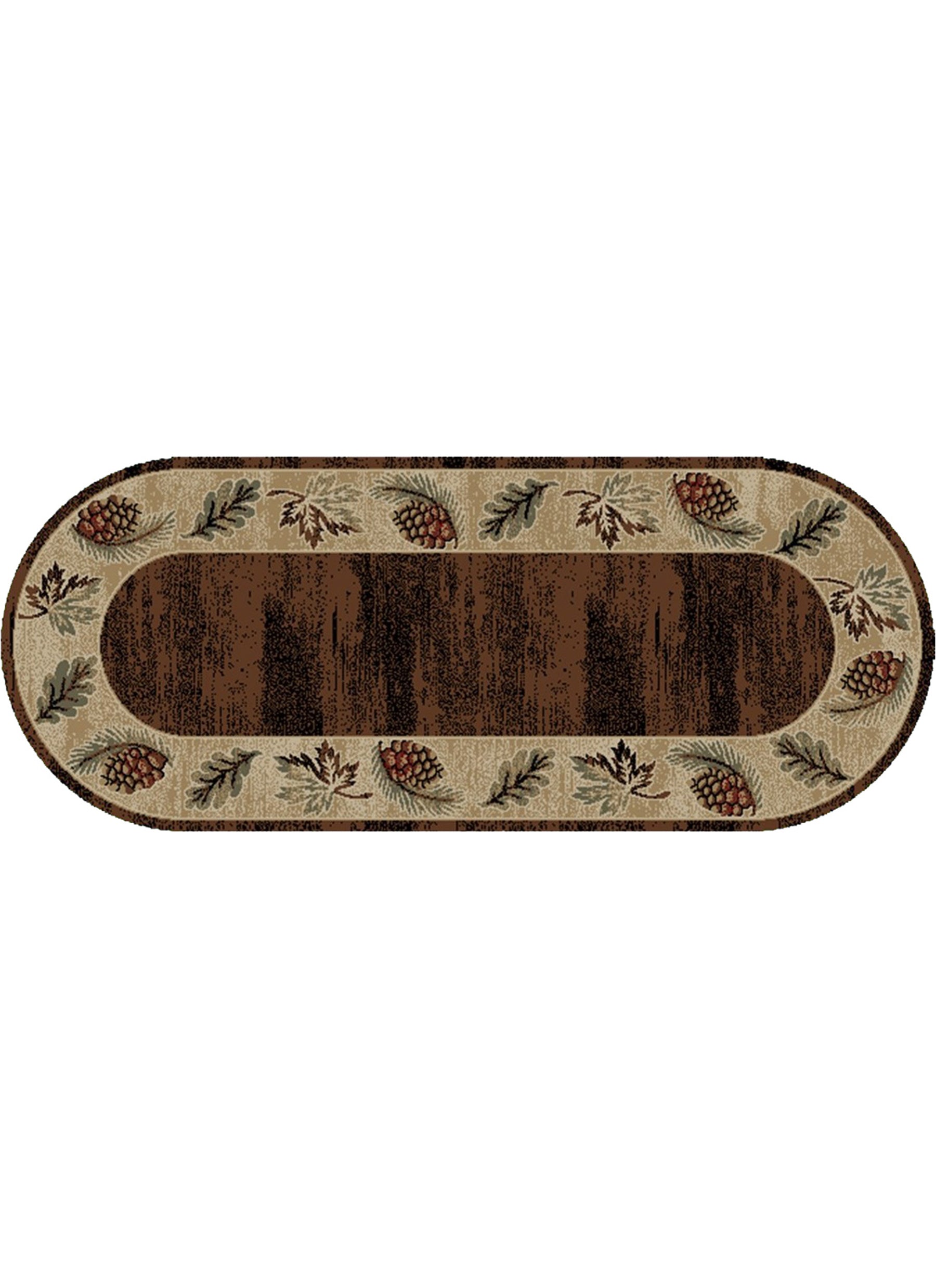 Cumberland Brown 2 x 5 Oval Rugs Mayberry Rug