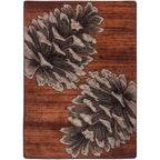 Courting Pine Cones Rust American Dakota Rugs