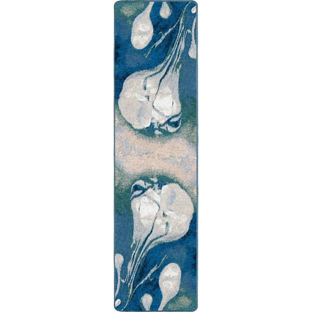 Abstract Jellyfish Ocean Blue American Dakota Rugs
