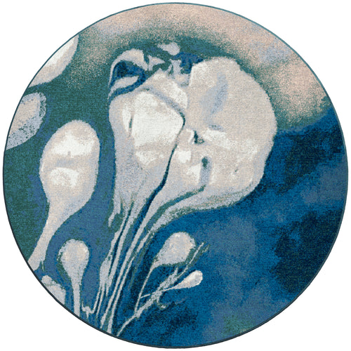 Abstract Jellyfish Ocean Blue American Dakota Rugs