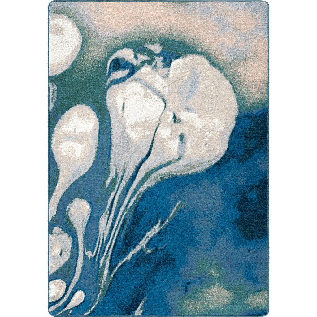 Abstract Jellyfish Ocean Blue American Dakota Rugs