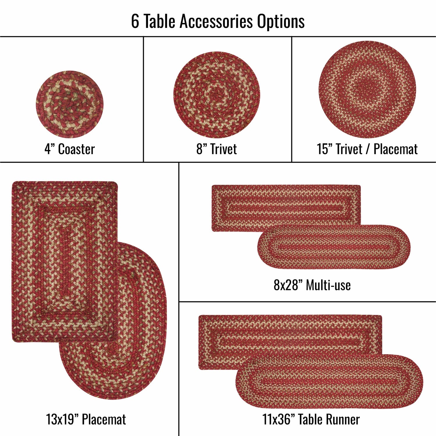 8x28 Apple Pie Rect Set of 13 Homespice Rugs