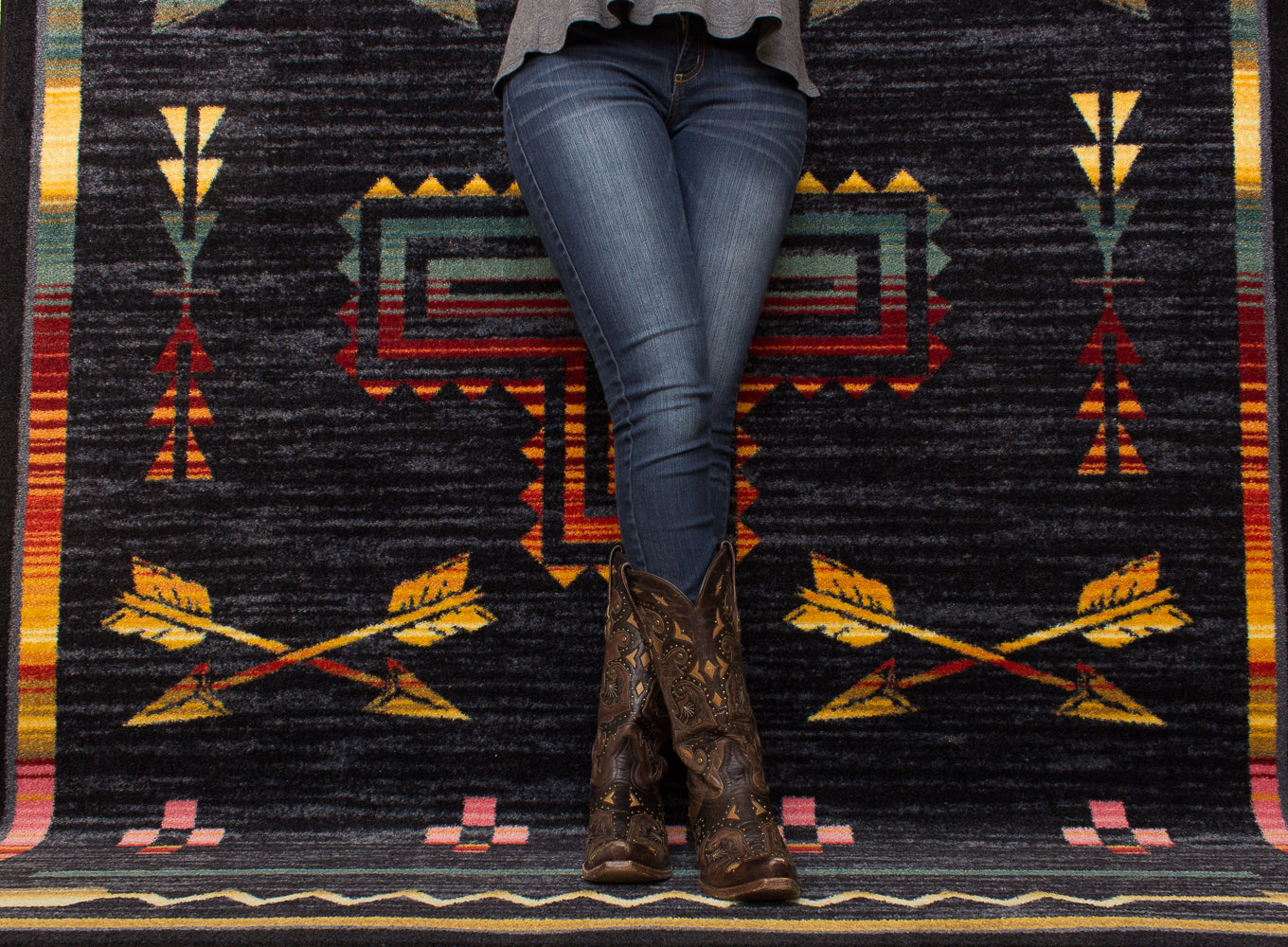 Shoot Me Straight - Gray American Dakota Rugs