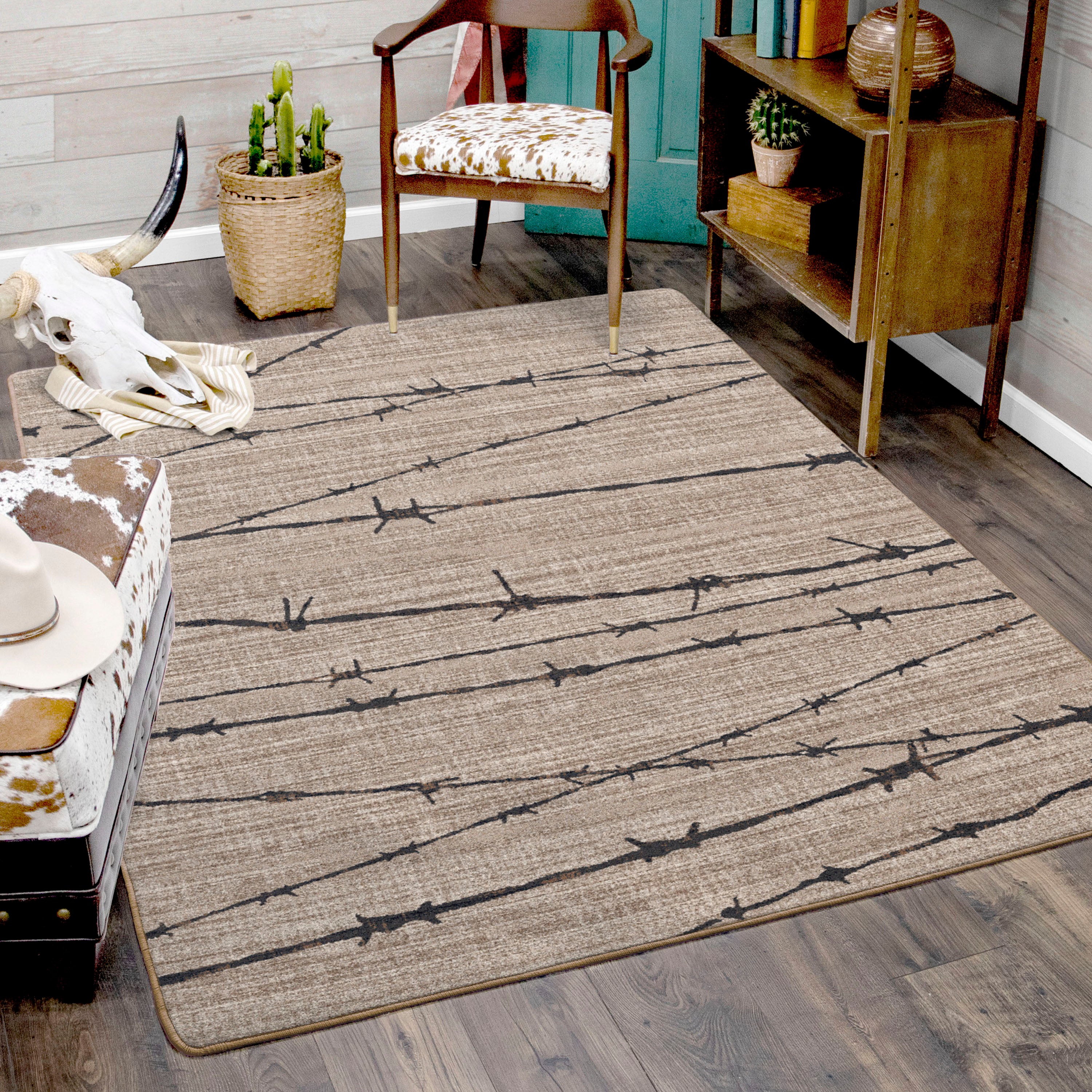 Barbed Wire Natural American Dakota Rugs
