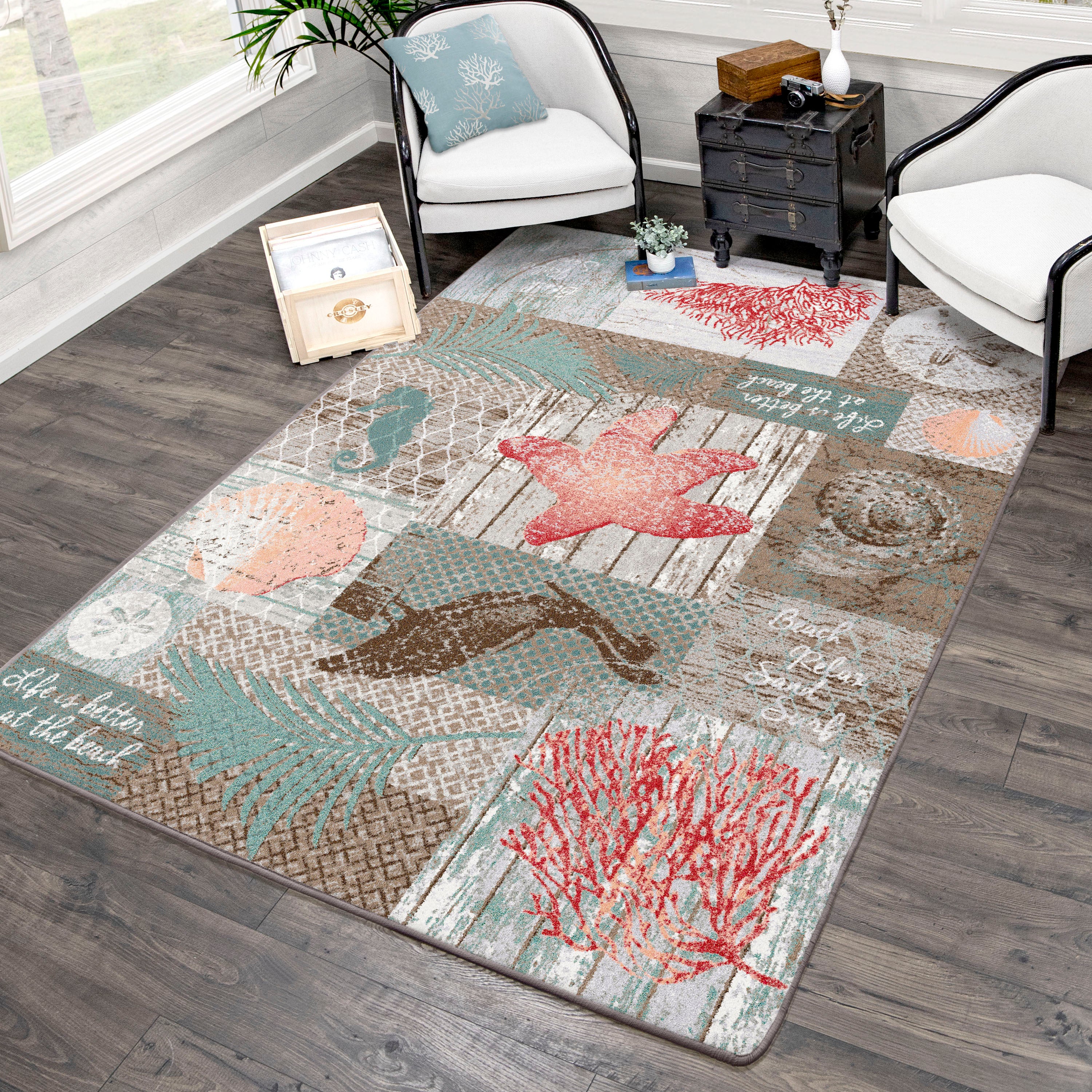 Beach Blocks American Dakota Rugs