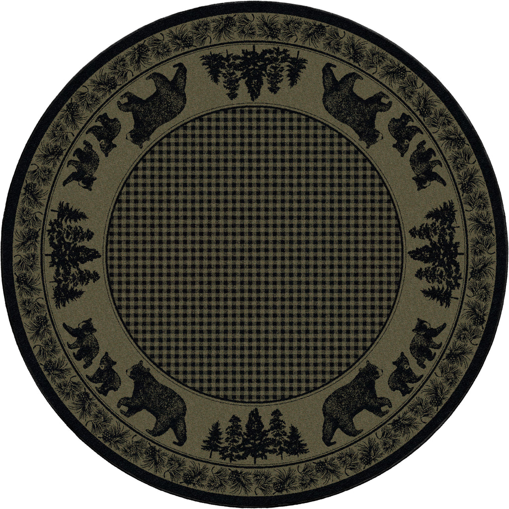 Bear Family - Green American Dakota Rugs