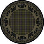 Bear Family - Green American Dakota Rugs