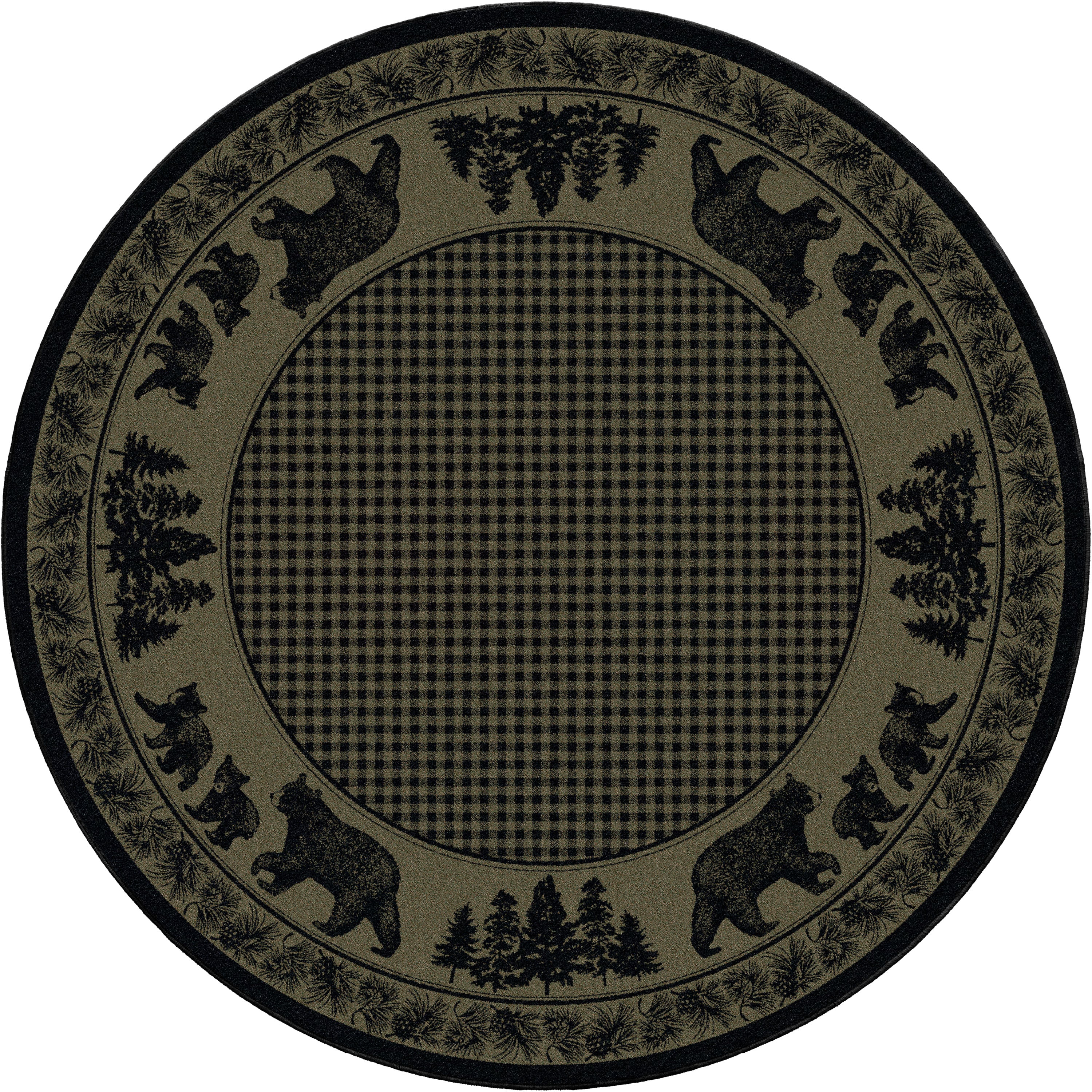 Bear Family - Green American Dakota Rugs
