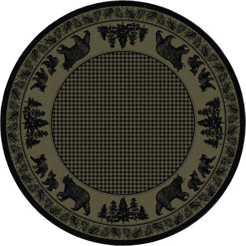Bear Family - Green American Dakota Rugs