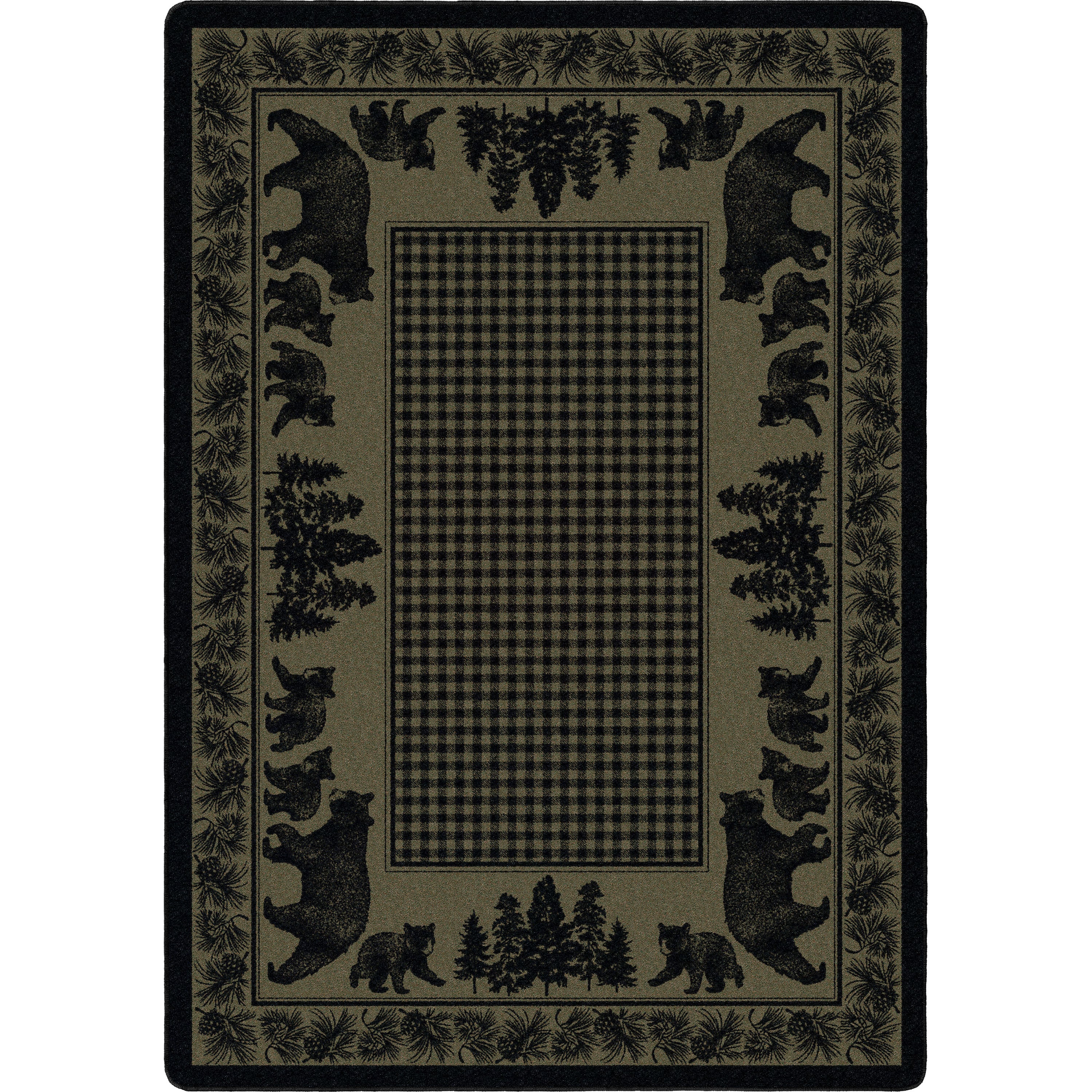 Bear Family - Green American Dakota Rugs