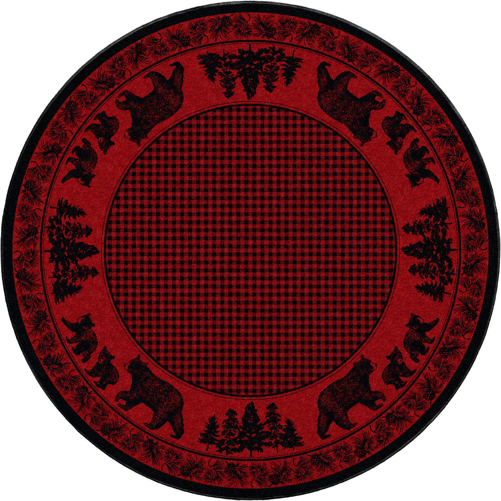 Bear Family - Red American Dakota Rugs