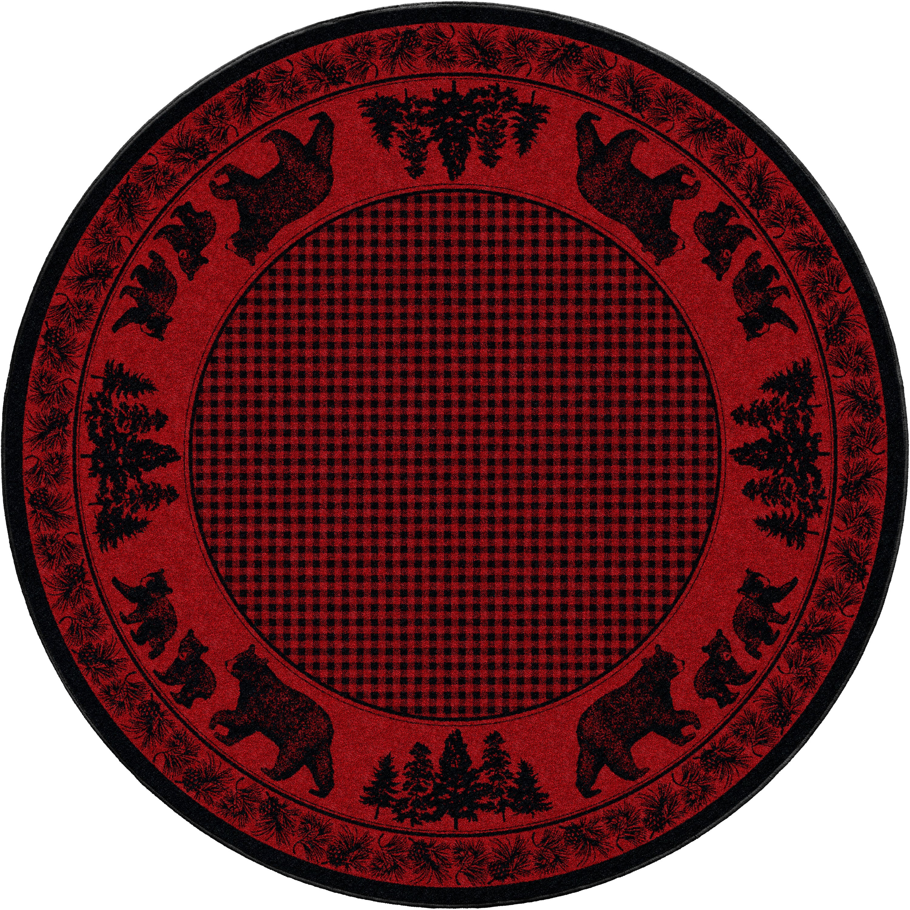 Bear Family - Red American Dakota Rugs